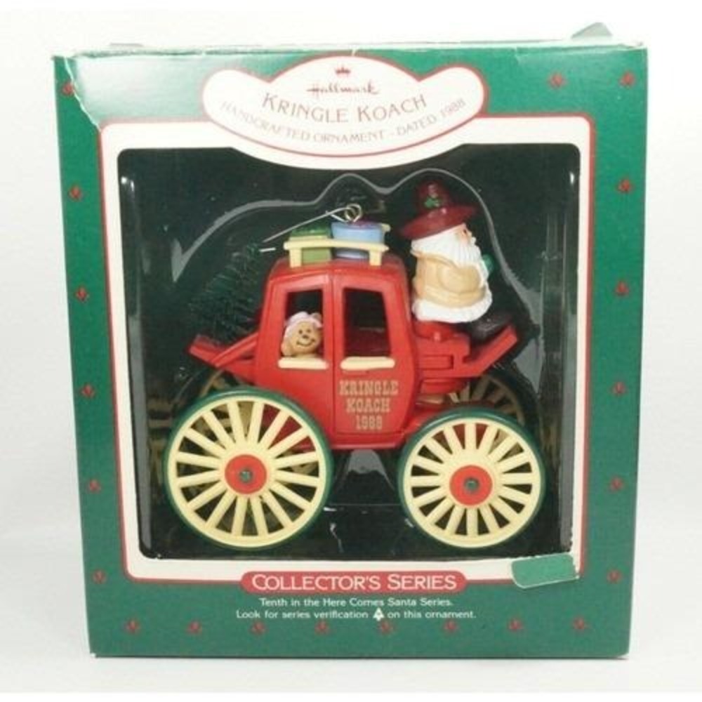 Hallmark 1988‎ Keepsake Ornament KRINGLE KOACH Here Comes Santa Series #10